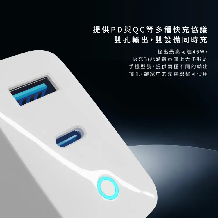 amuok GaN氮化鎵45W充電器（圖 2）