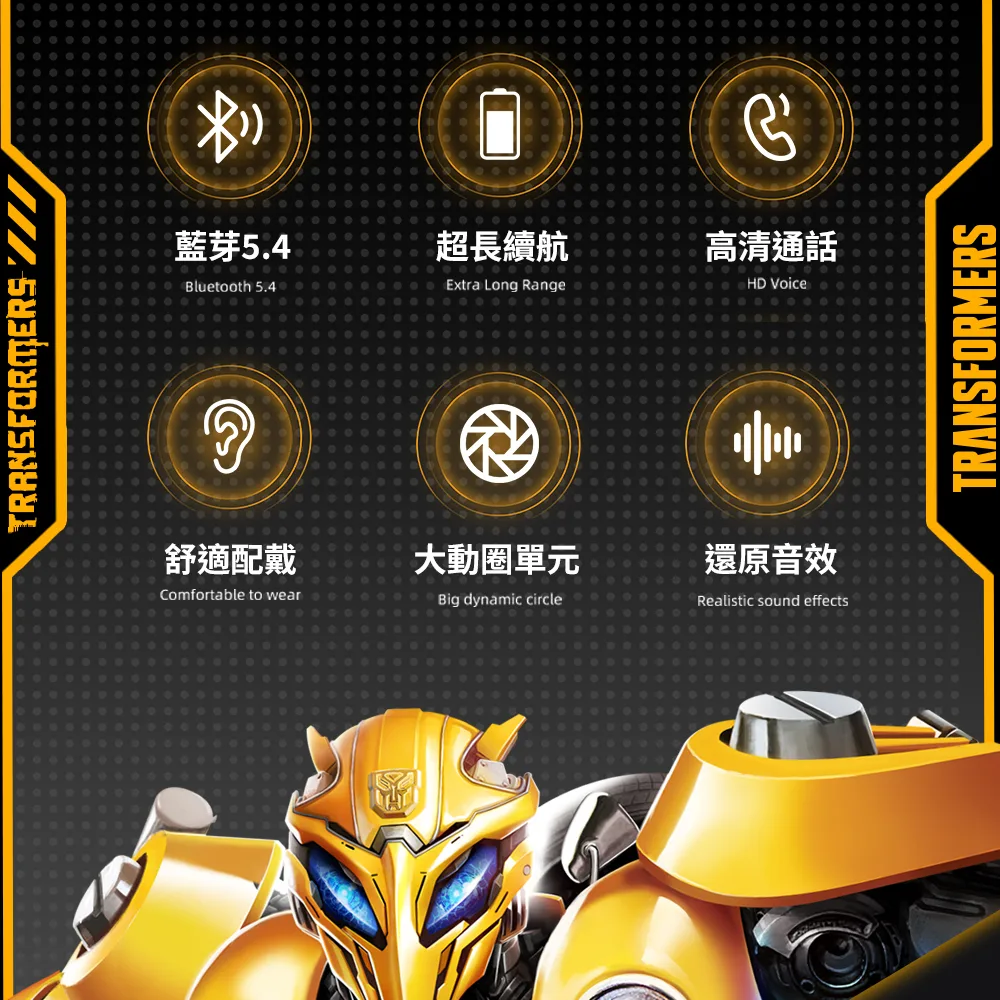 【變形金剛】武器倉 耳塞式 HiFi高音質 ENC智慧降噪藍牙耳機