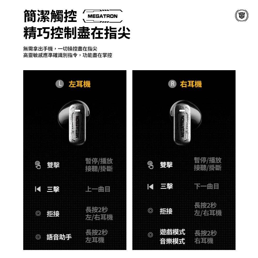 【變形金剛】能量核心 耳塞式 AI智能即時翻譯 ENC智慧降噪藍牙耳機（圖 11）